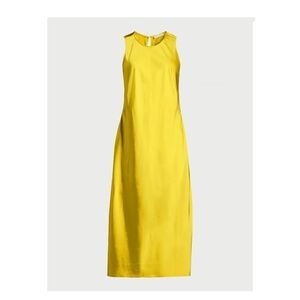 Elegant Yellow Sleeveless Dress